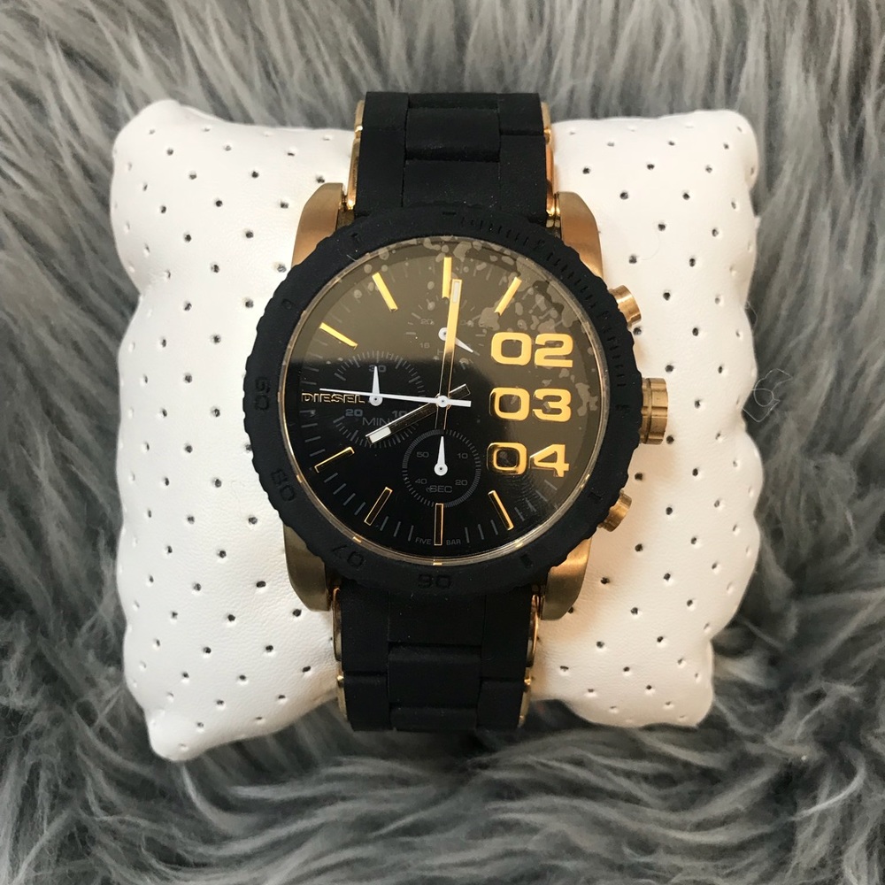 Men’s Diesel Black & Gold Watch
